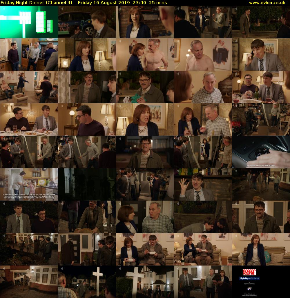 Friday Night Dinner (Channel 4) Friday 16 August 2019 23:40 - 00:05