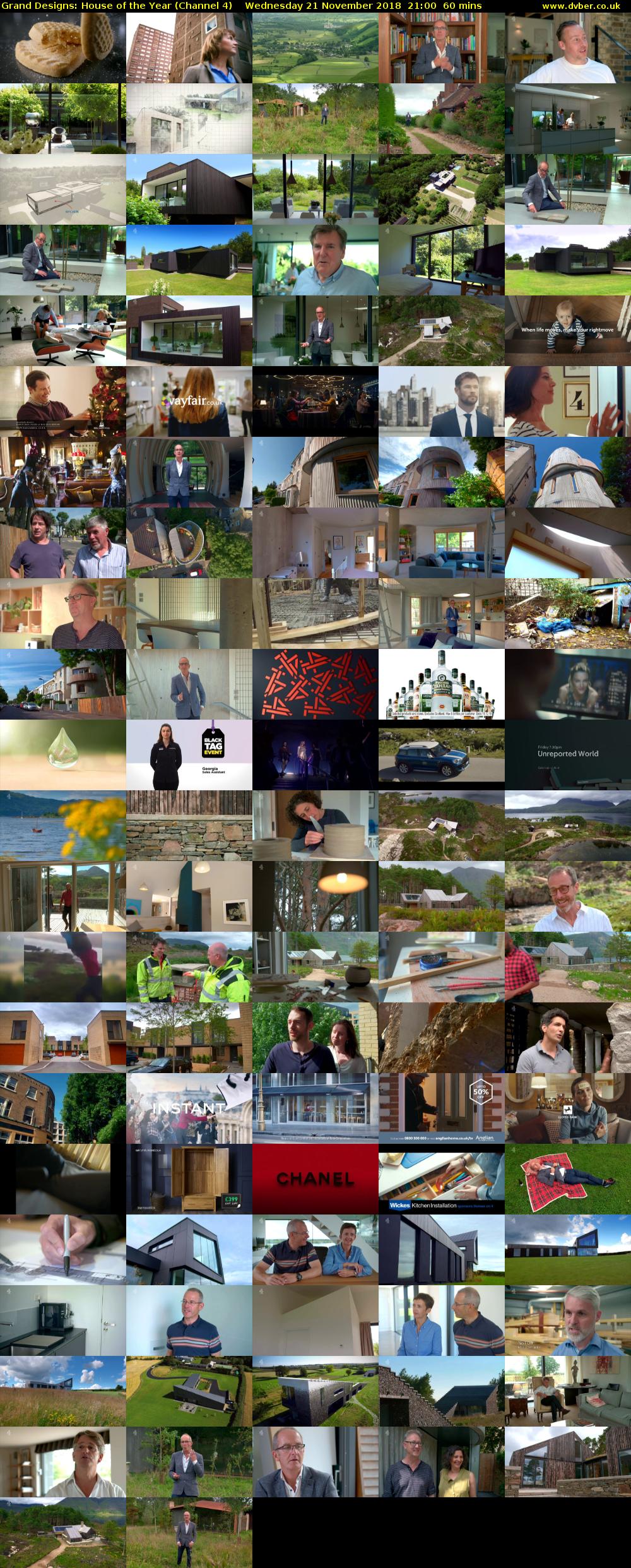 Grand Designs: House of the Year (Channel 4) Wednesday 21 November 2018 21:00 - 22:00