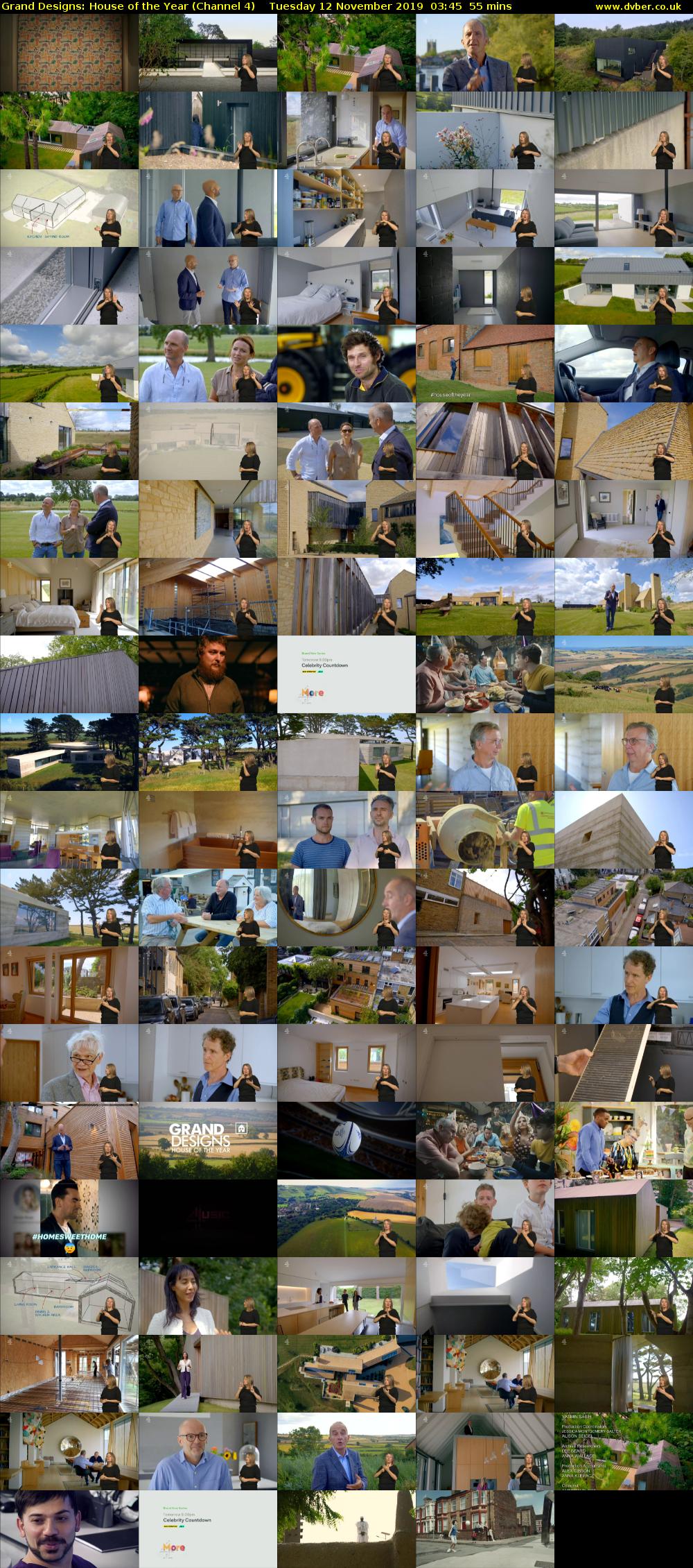Grand Designs: House of the Year (Channel 4) Tuesday 12 November 2019 03:45 - 04:40