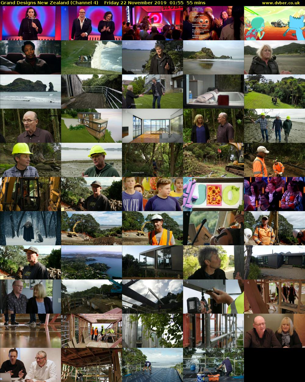 Grand Designs New Zealand (Channel 4) Friday 22 November 2019 01:55 - 02:50