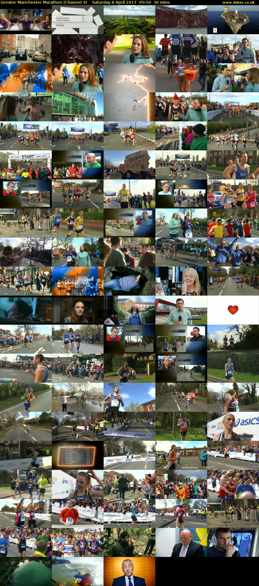 Greater Manchester Marathon (Channel 4) Saturday 8 April 2017 05:50 - 06:20