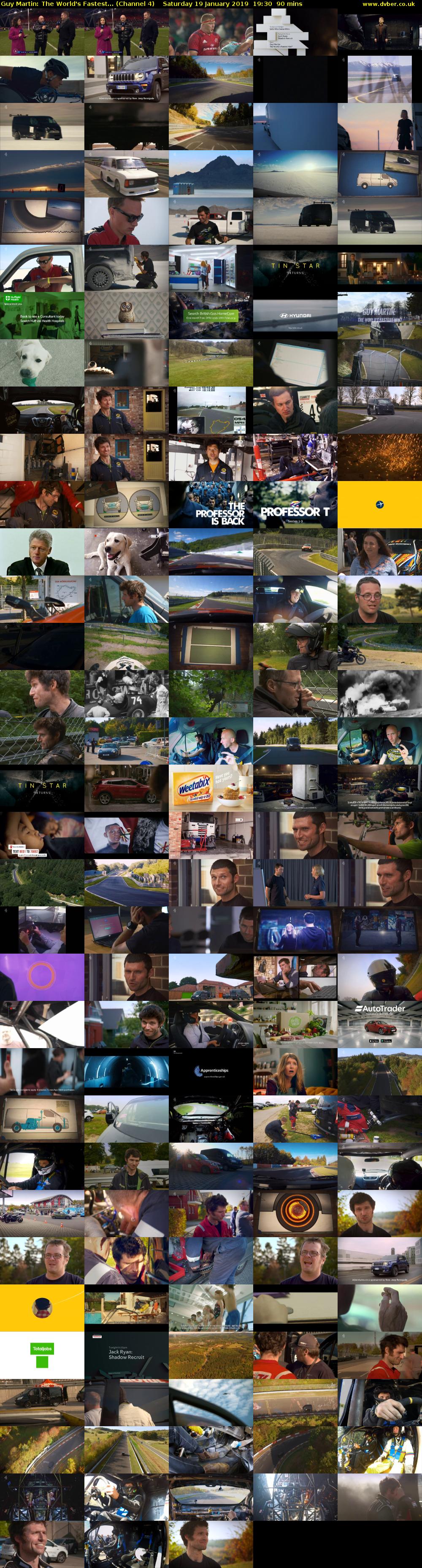 Guy Martin: The World's Fastest... (Channel 4) Saturday 19 January 2019 19:30 - 21:00