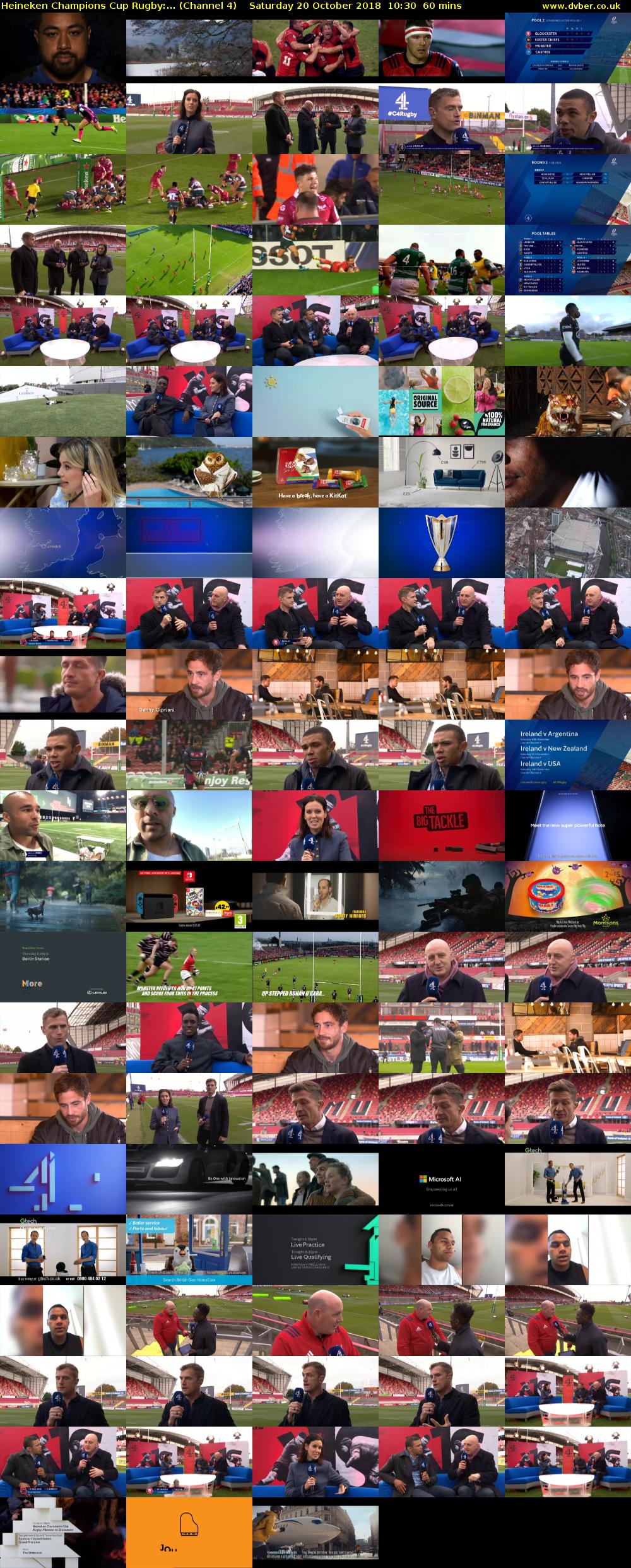Heineken Champions Cup Rugby:... (Channel 4) Saturday 20 October 2018 10:30 - 11:30