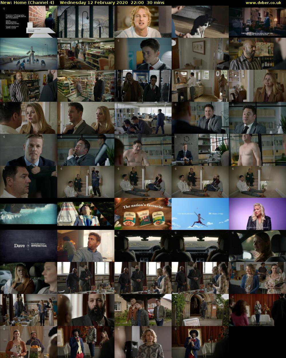 Home (Channel 4) Wednesday 12 February 2020 22:00 - 22:30