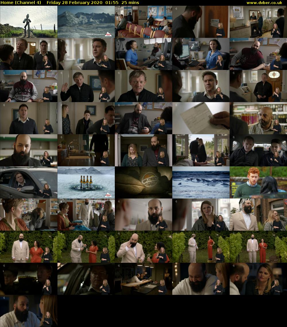 Home (Channel 4) Friday 28 February 2020 01:55 - 02:20