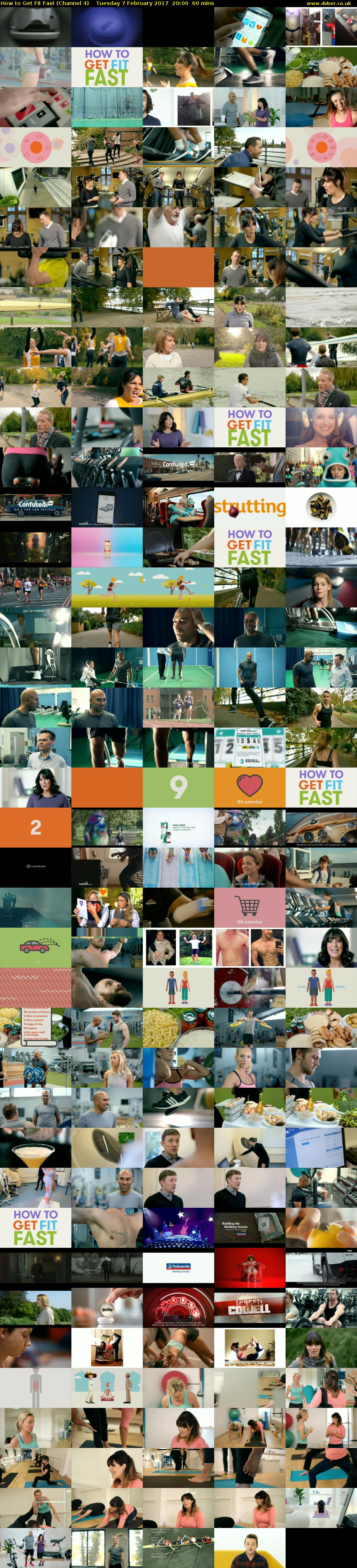 How to Get Fit Fast (Channel 4) Tuesday 7 February 2017 20:00 - 21:00