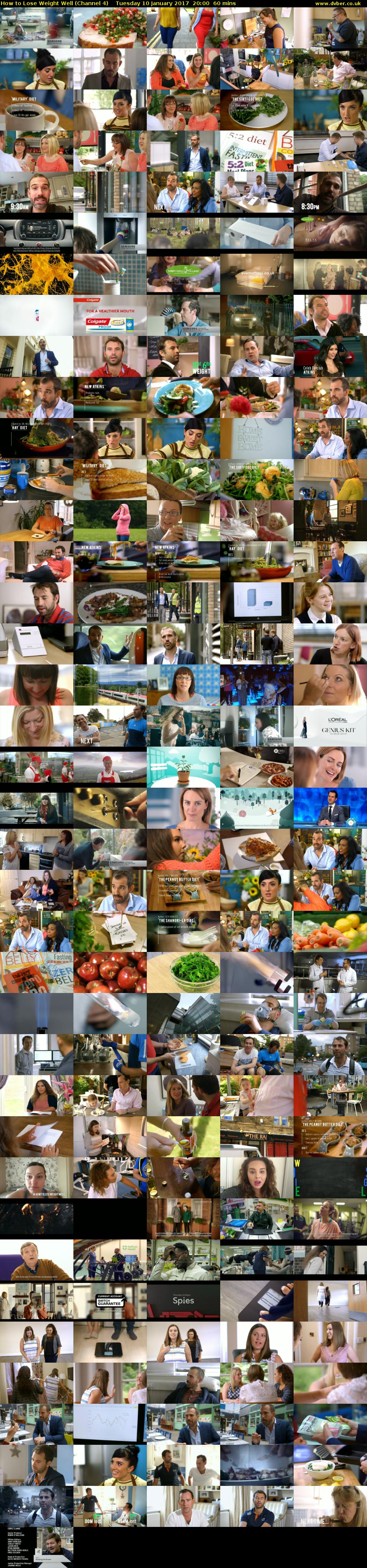 How to Lose Weight Well (Channel 4) Tuesday 10 January 2017 20:00 - 21:00