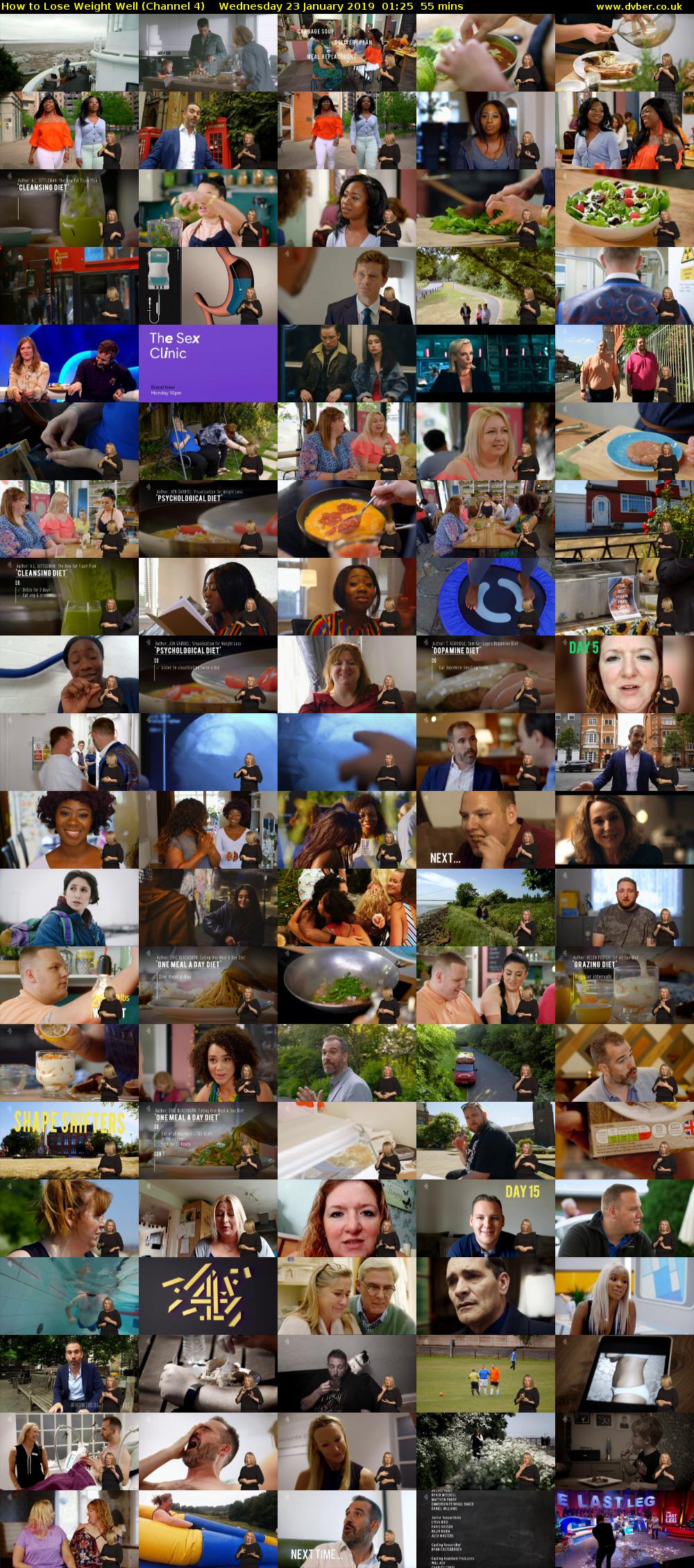 How to Lose Weight Well (Channel 4) Wednesday 23 January 2019 01:25 - 02:20