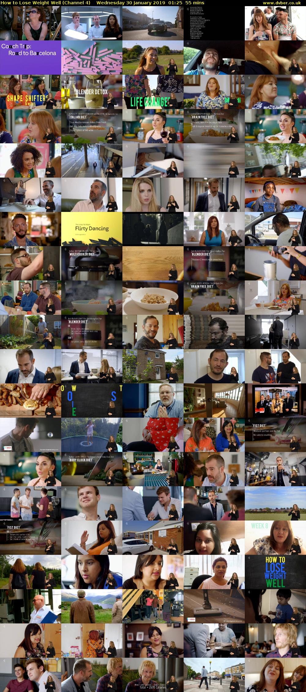 How to Lose Weight Well (Channel 4) Wednesday 30 January 2019 01:25 - 02:20