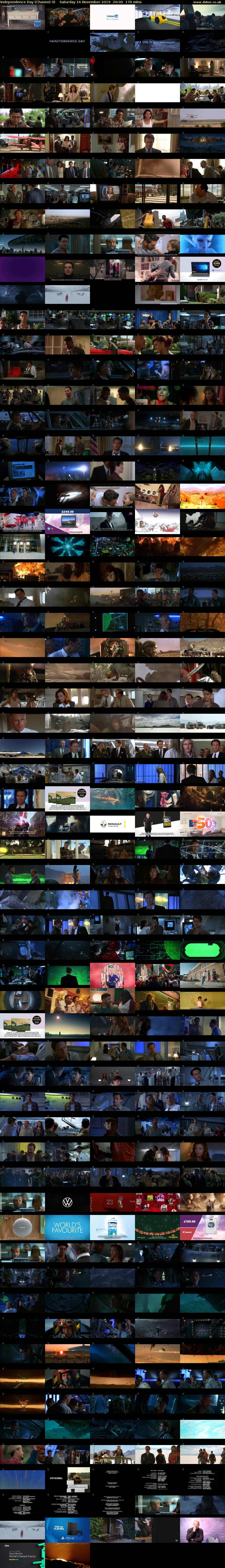 Independence Day (Channel 4) Saturday 16 November 2019 20:00 - 22:50