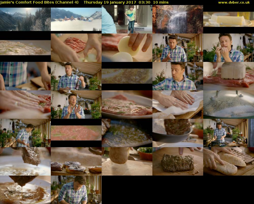 Jamie's Comfort Food Bites (Channel 4) Thursday 19 January 2017 03:30 - 03:40