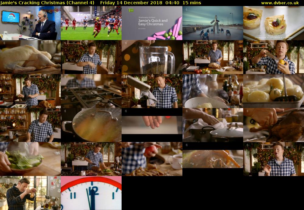 Jamie's Cracking Christmas (Channel 4) Friday 14 December 2018 04:40 - 04:55