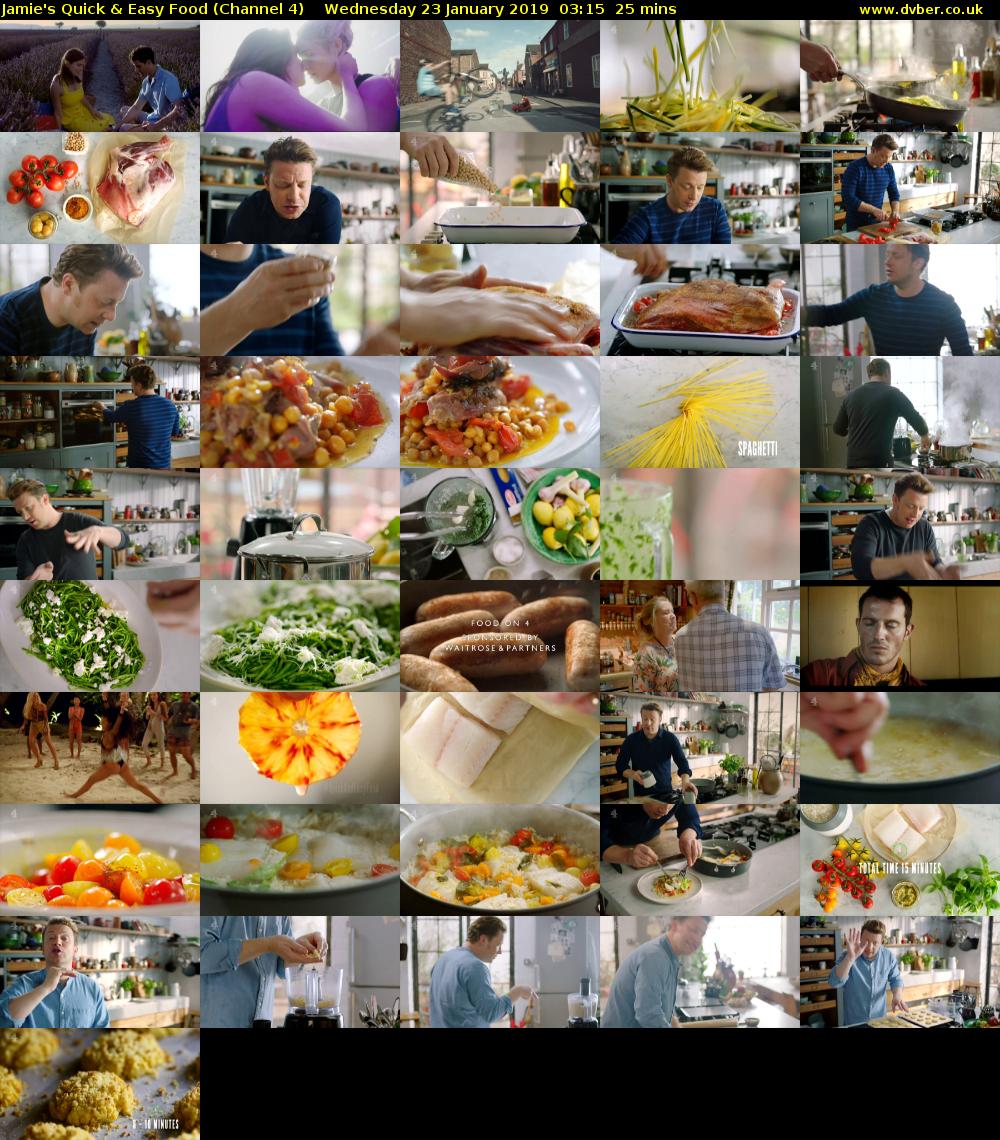Jamie's Quick & Easy Food (Channel 4) Wednesday 23 January 2019 03:15 - 03:40