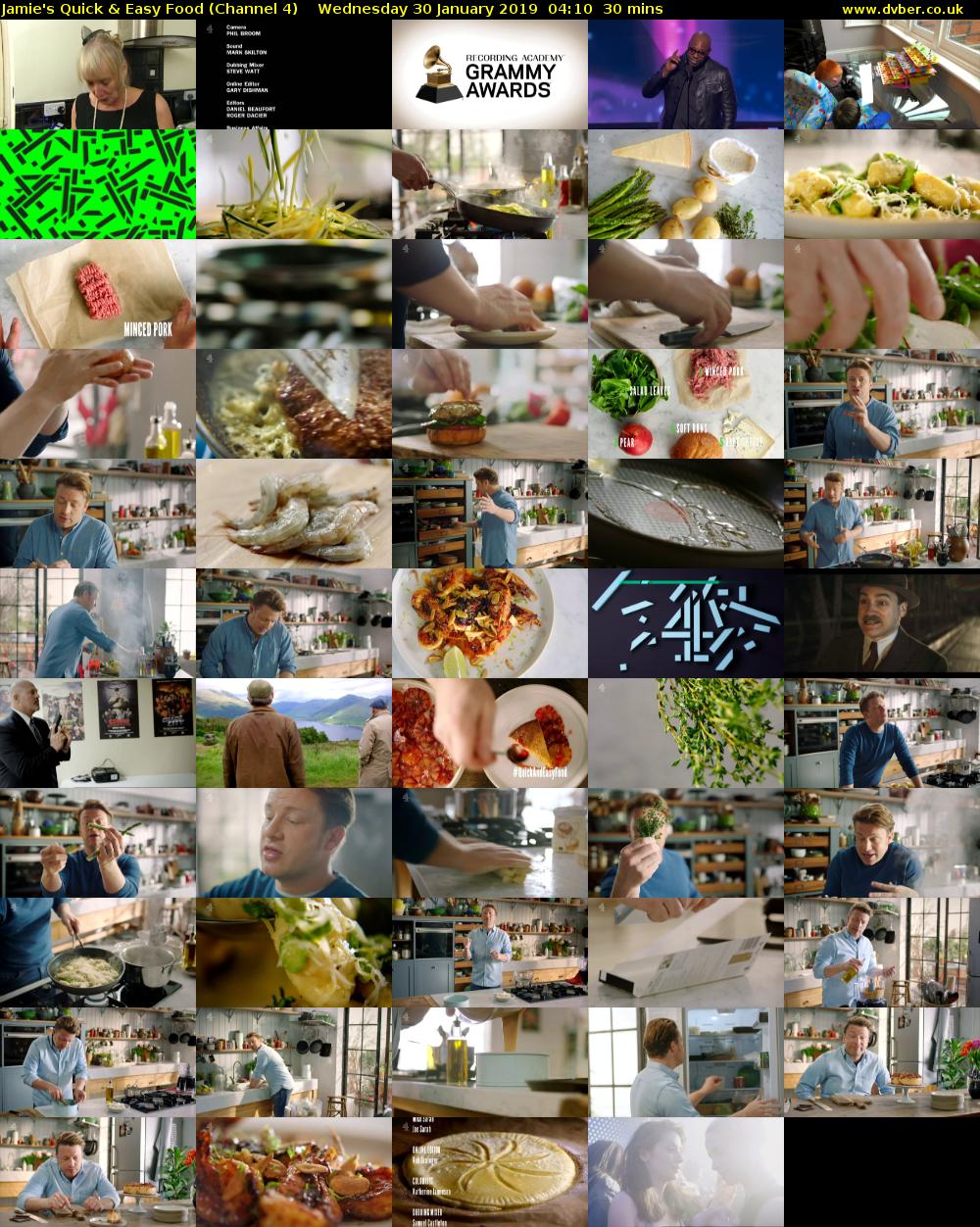 Jamie's Quick & Easy Food (Channel 4) Wednesday 30 January 2019 04:10 - 04:40