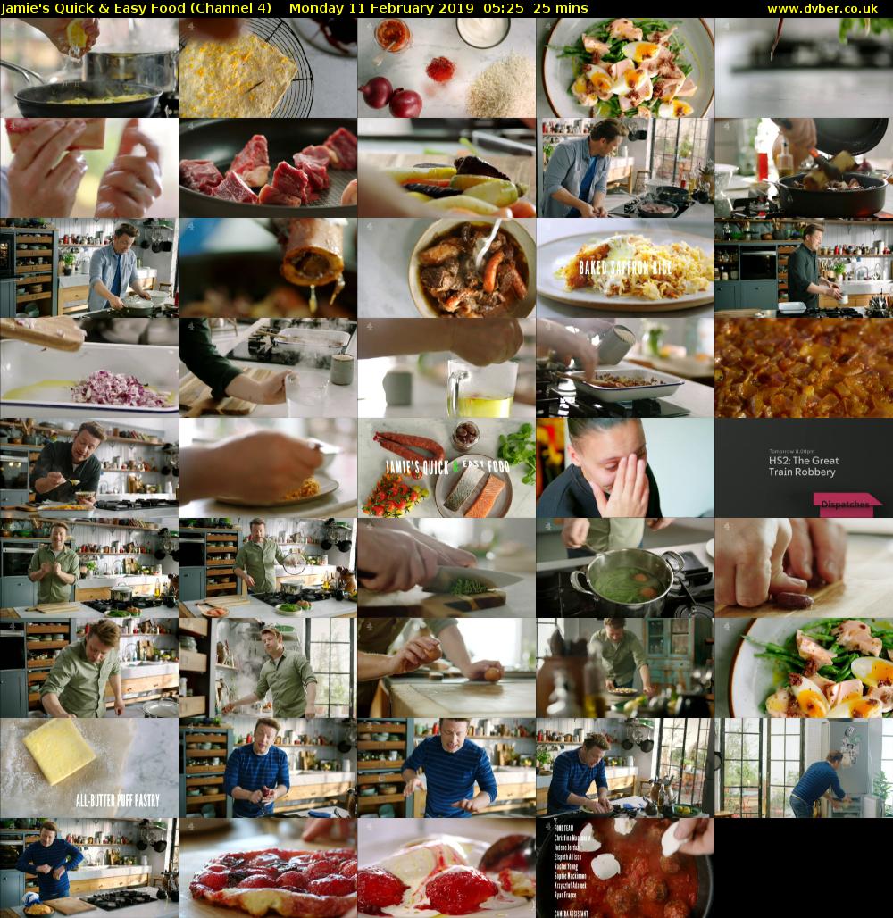 Jamie's Quick & Easy Food (Channel 4) Monday 11 February 2019 05:25 - 05:50
