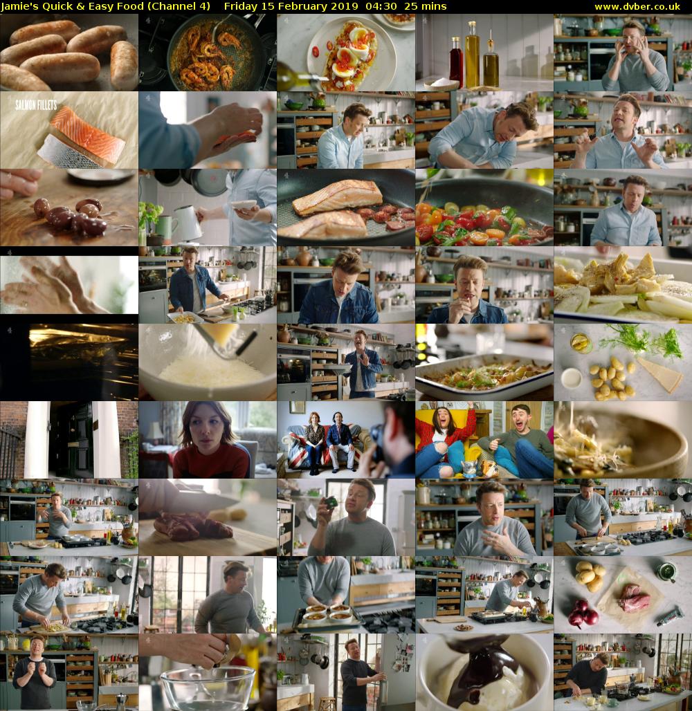 Jamie's Quick & Easy Food (Channel 4) Friday 15 February 2019 04:30 - 04:55