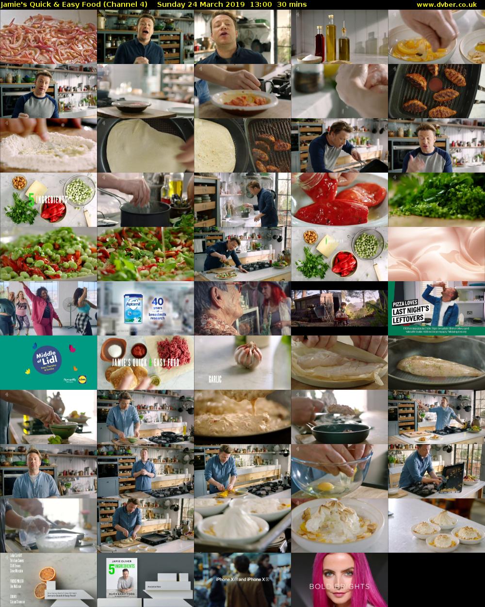 Jamie's Quick & Easy Food (Channel 4) Sunday 24 March 2019 13:00 - 13:30