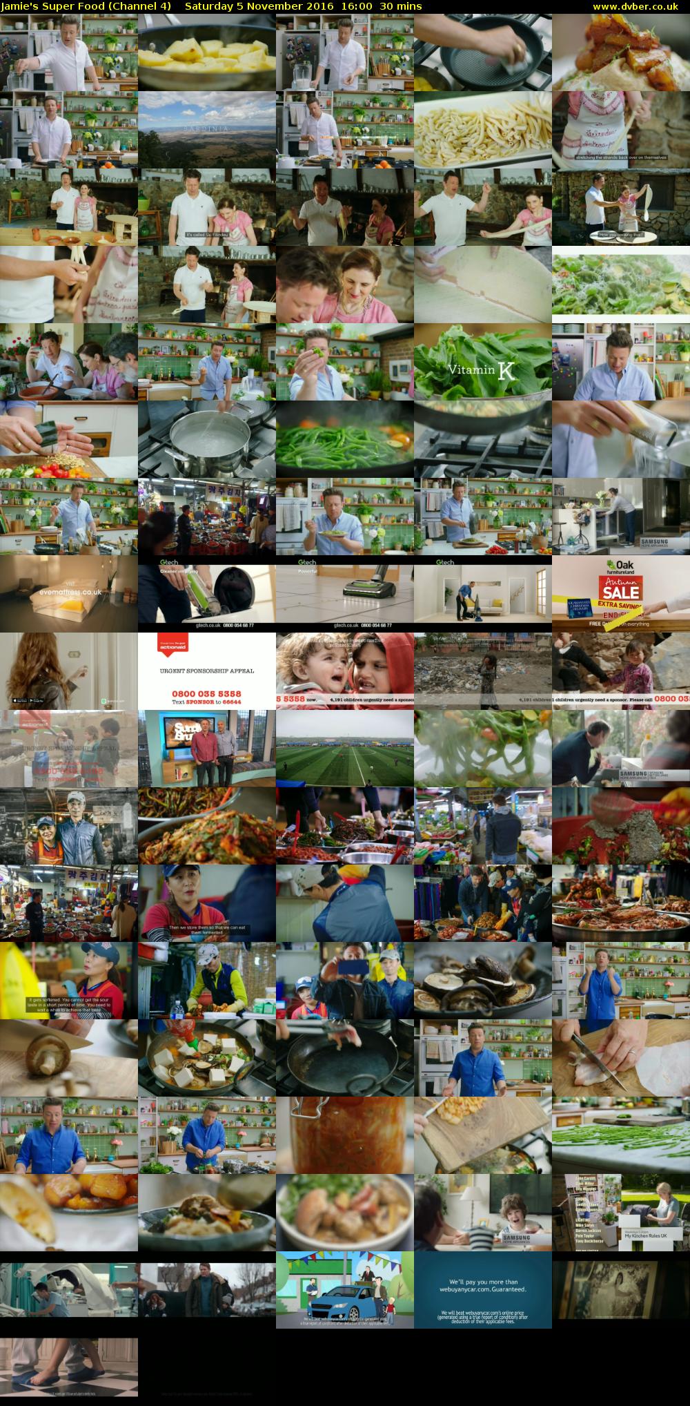 Jamie's Super Food (Channel 4) Saturday 5 November 2016 16:00 - 16:30