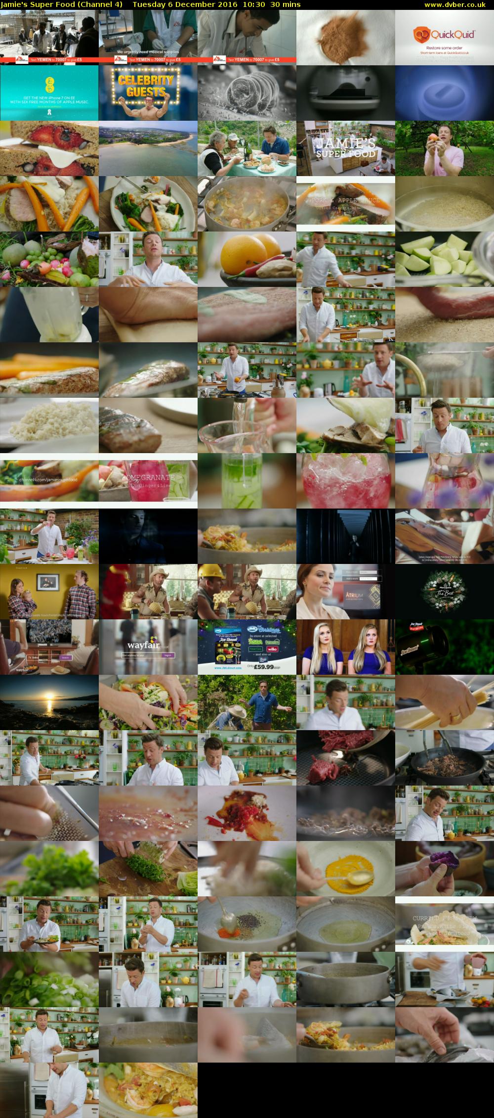 Jamie's Super Food (Channel 4) Tuesday 6 December 2016 10:30 - 11:00