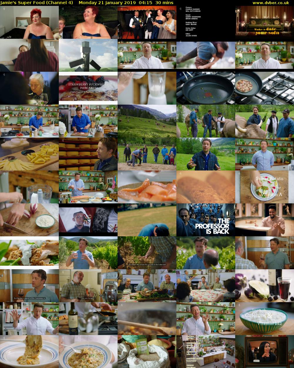 Jamie's Super Food (Channel 4) Monday 21 January 2019 04:15 - 04:45