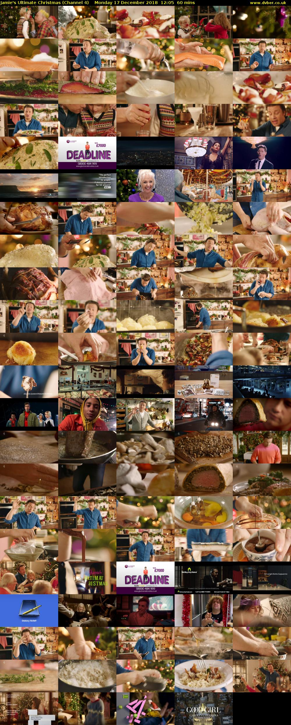 Jamie's Ultimate Christmas (Channel 4) Monday 17 December 2018 12:05 - 13:05