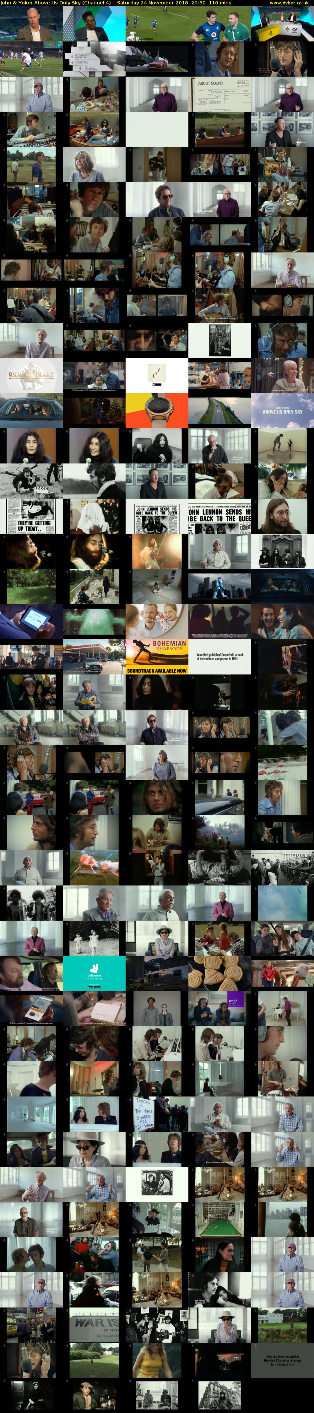 John & Yoko: Above Us Only Sky (Channel 4) Saturday 24 November 2018 20:30 - 22:20