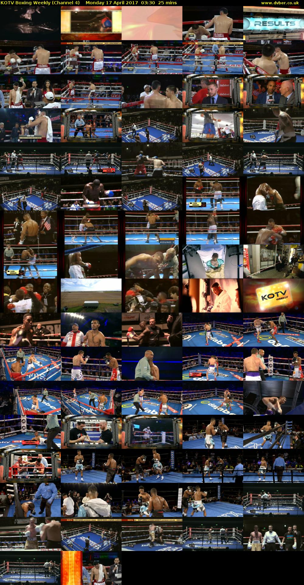 KOTV Boxing Weekly (Channel 4) Monday 17 April 2017 03:30 - 03:55