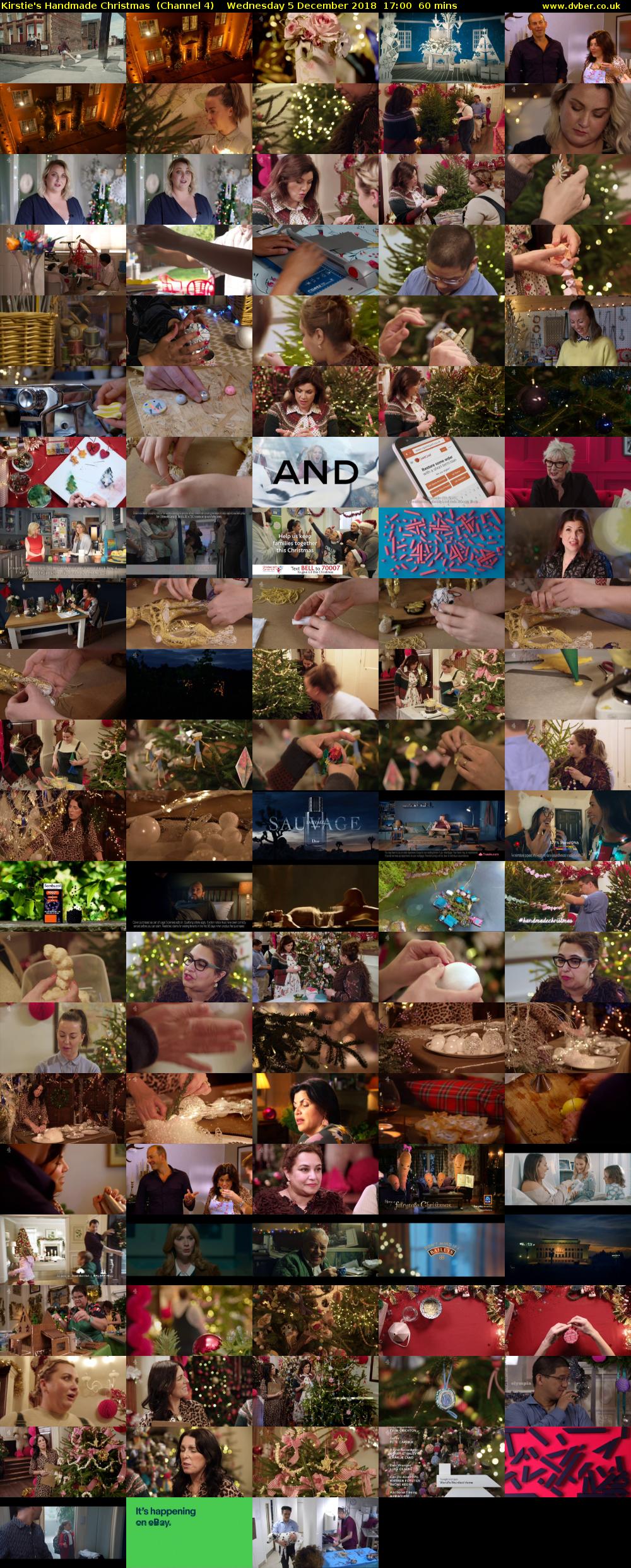 Kirstie's Handmade Christmas  (Channel 4) Wednesday 5 December 2018 17:00 - 18:00
