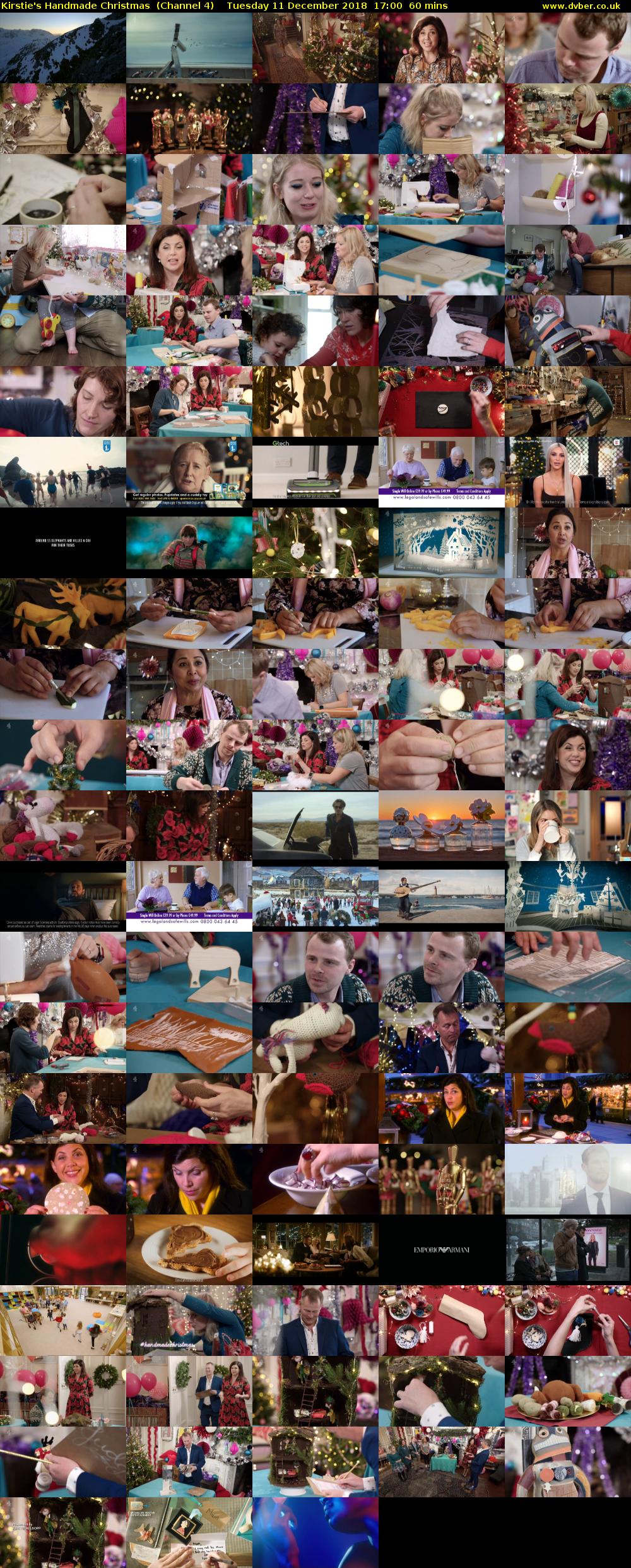 Kirstie's Handmade Christmas  (Channel 4) Tuesday 11 December 2018 17:00 - 18:00