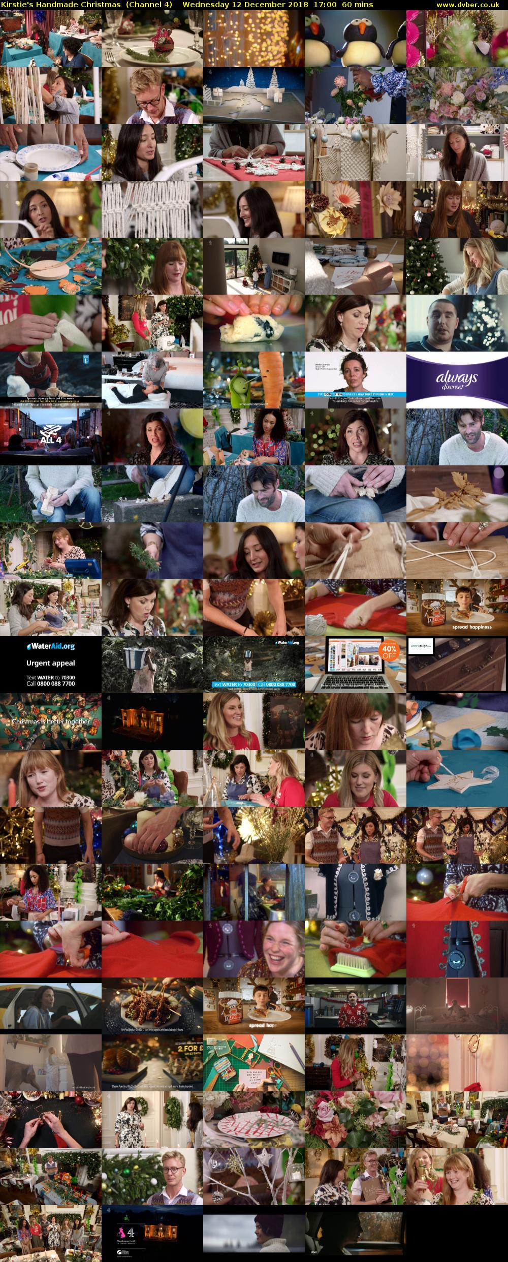 Kirstie's Handmade Christmas  (Channel 4) Wednesday 12 December 2018 17:00 - 18:00