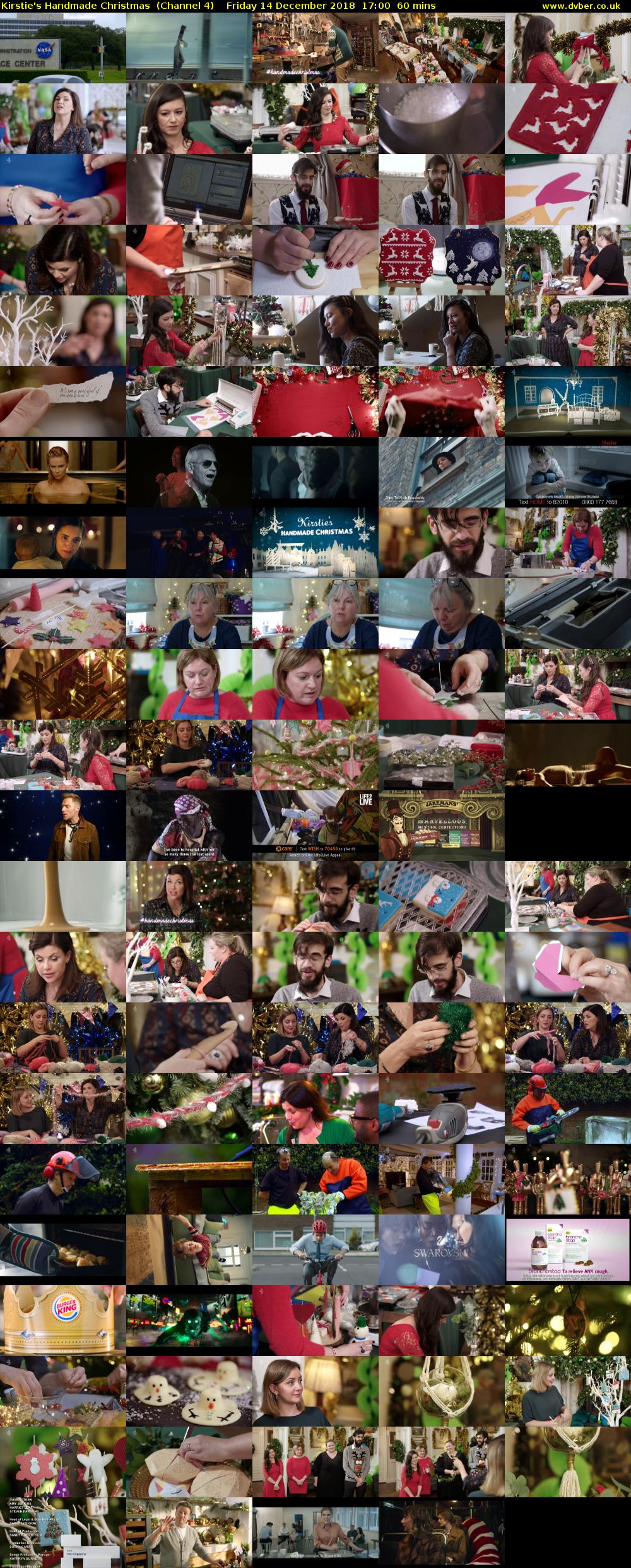 Kirstie's Handmade Christmas  (Channel 4) Friday 14 December 2018 17:00 - 18:00
