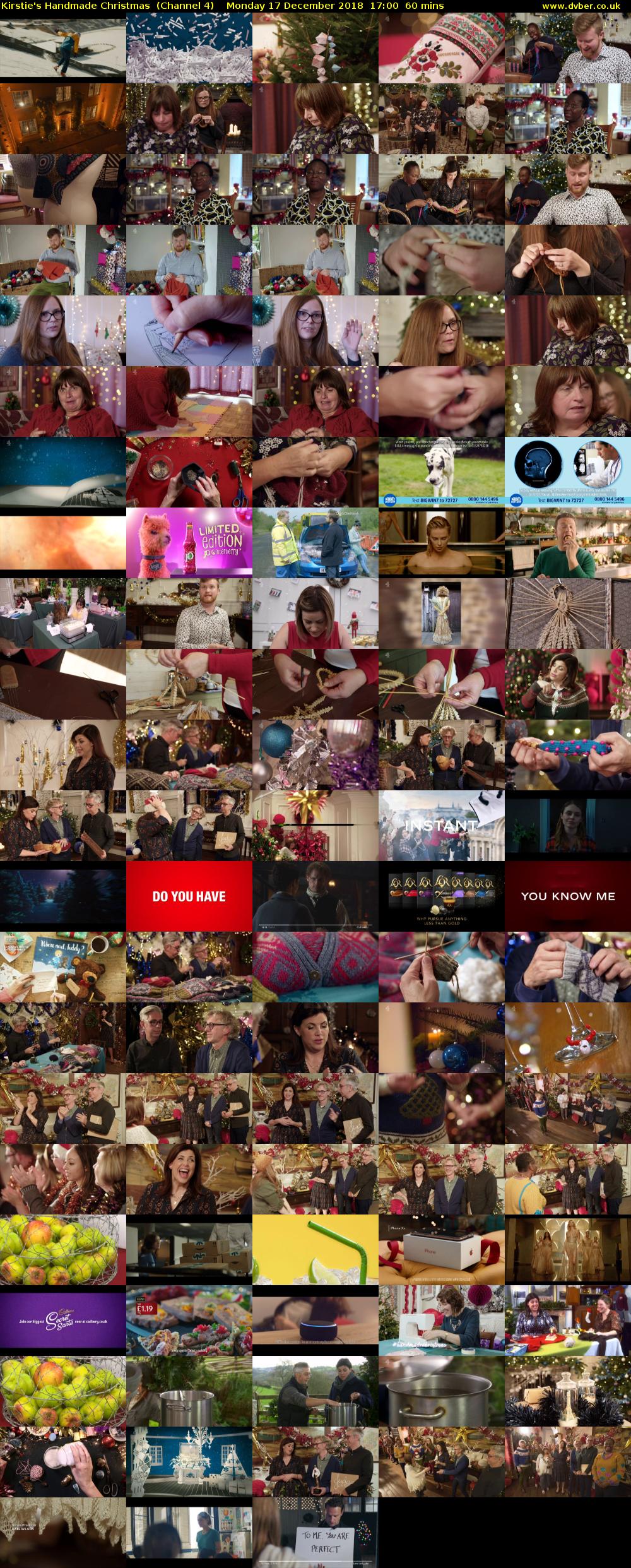 Kirstie's Handmade Christmas  (Channel 4) Monday 17 December 2018 17:00 - 18:00