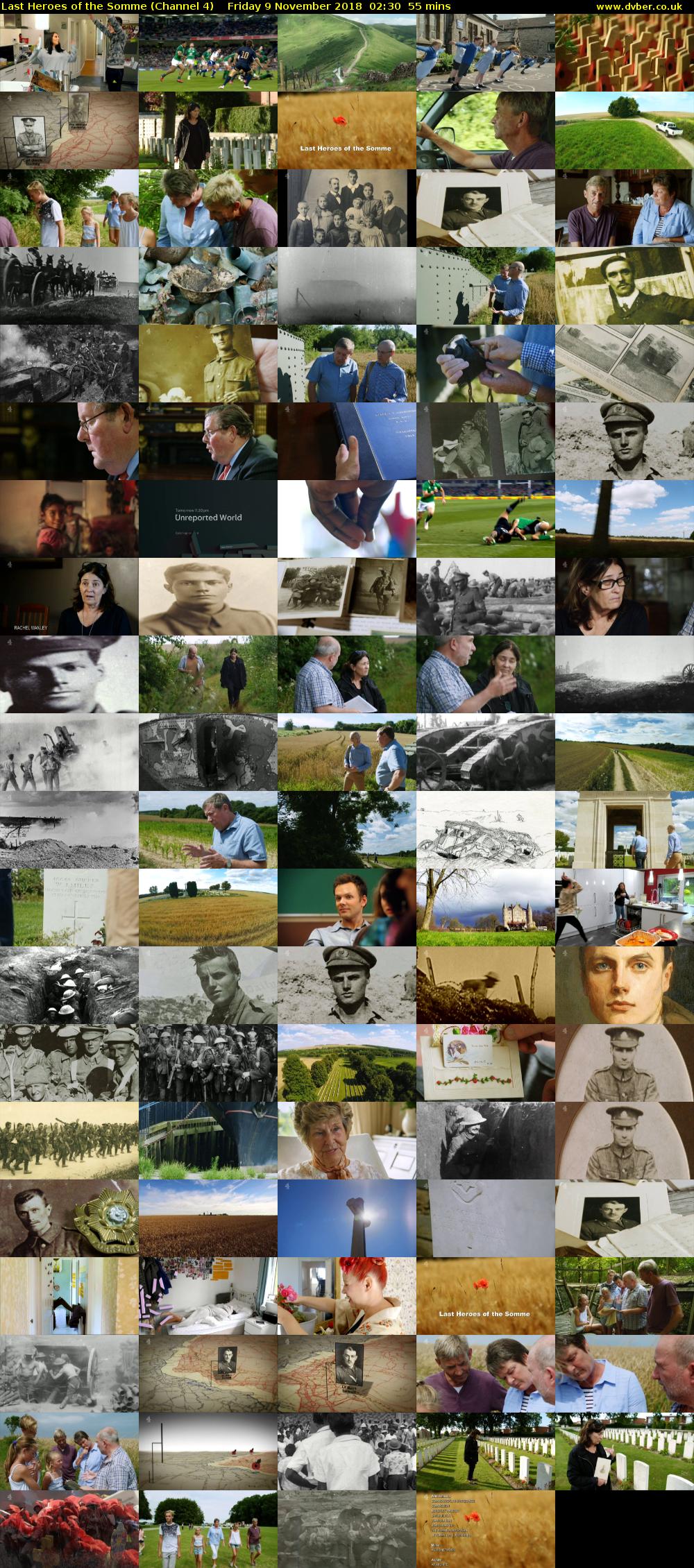 Last Heroes of the Somme (Channel 4) Friday 9 November 2018 02:30 - 03:25