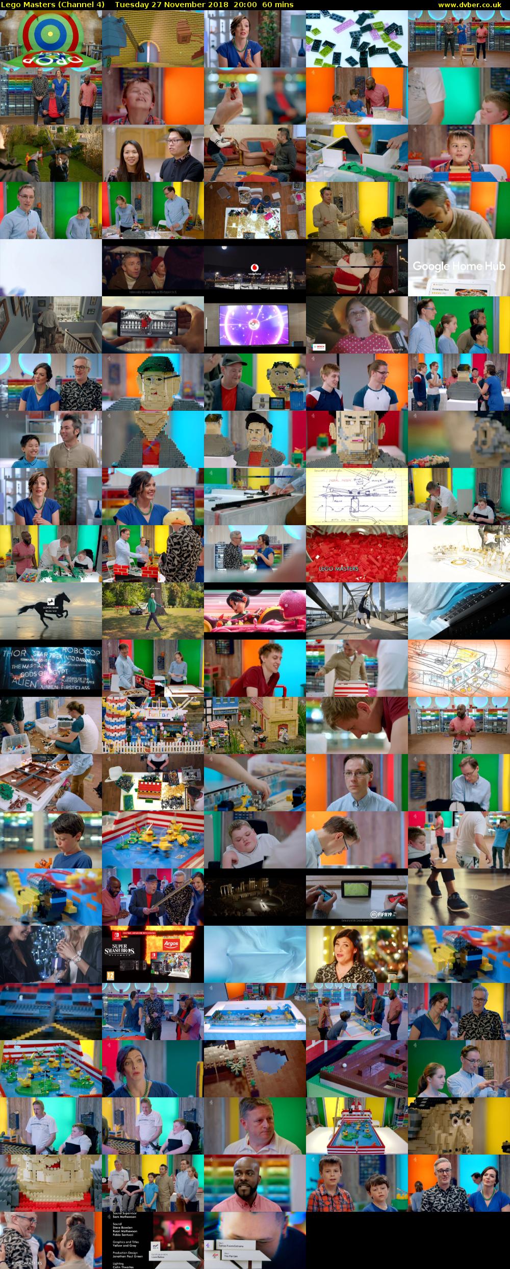 Lego Masters (Channel 4) Tuesday 27 November 2018 20:00 - 21:00