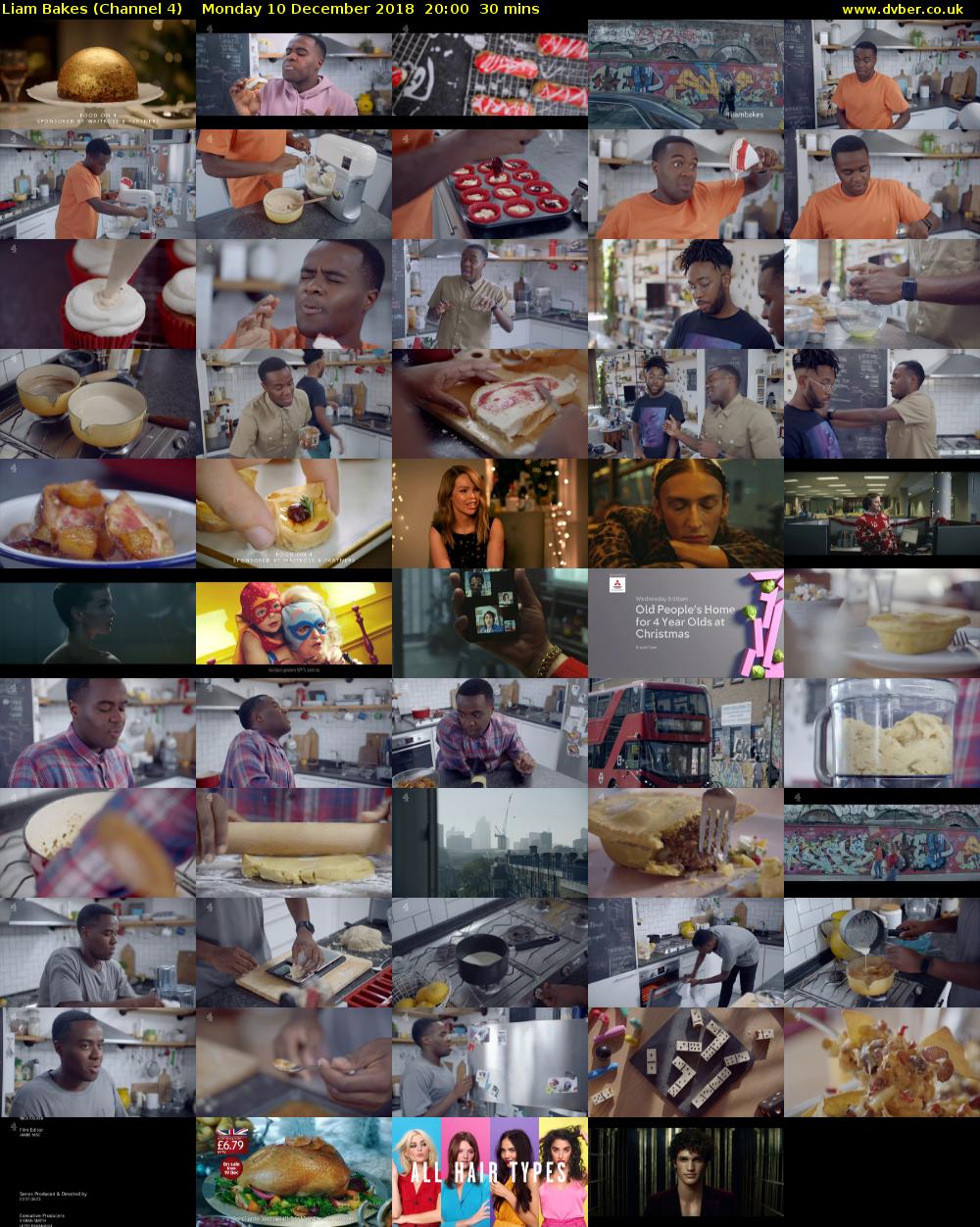 Liam Bakes (Channel 4) Monday 10 December 2018 20:00 - 20:30