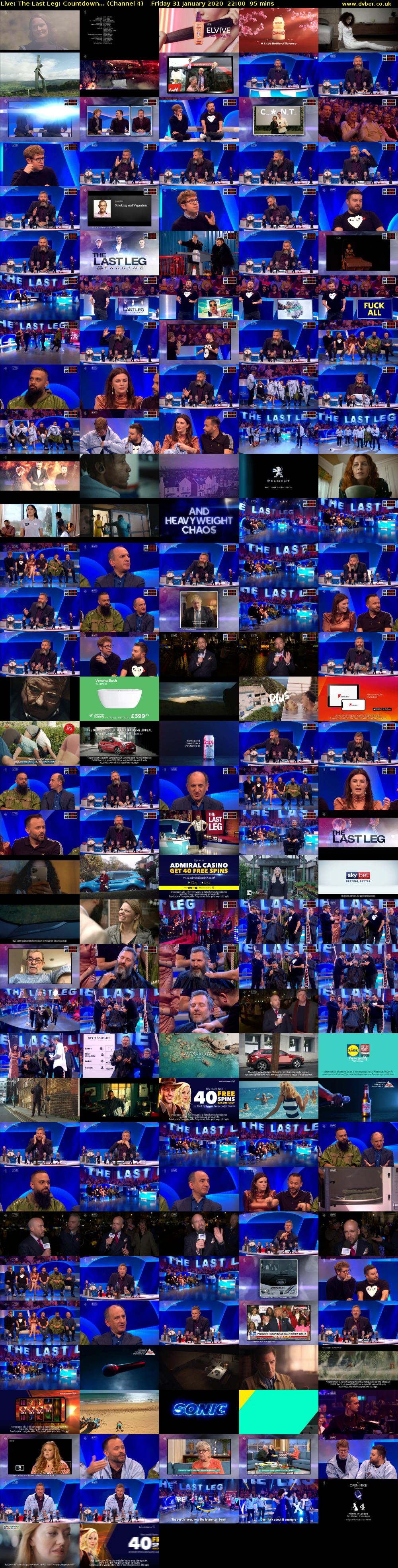 Live: The Last Leg: Countdown... (Channel 4) Friday 31 January 2020 22:00 - 23:35