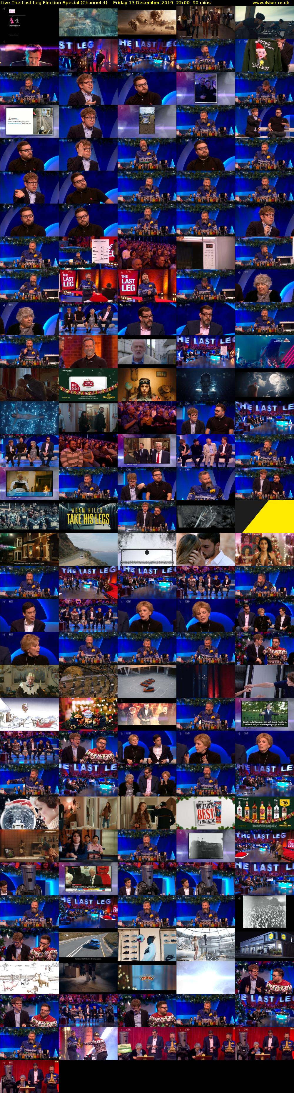 Live The Last Leg Election Special (Channel 4) Friday 13 December 2019 22:00 - 23:30