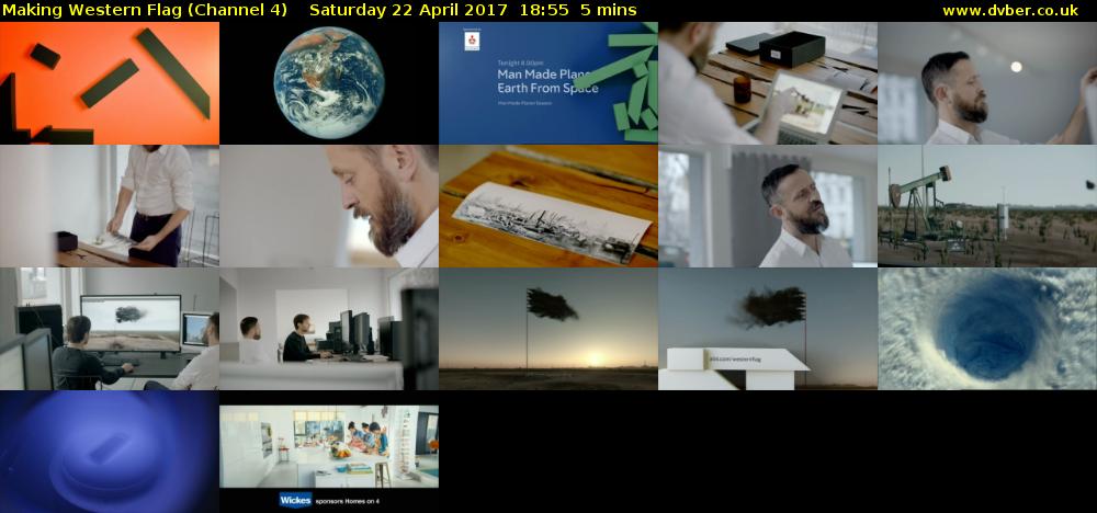 Making Western Flag (Channel 4) Saturday 22 April 2017 18:55 - 19:00