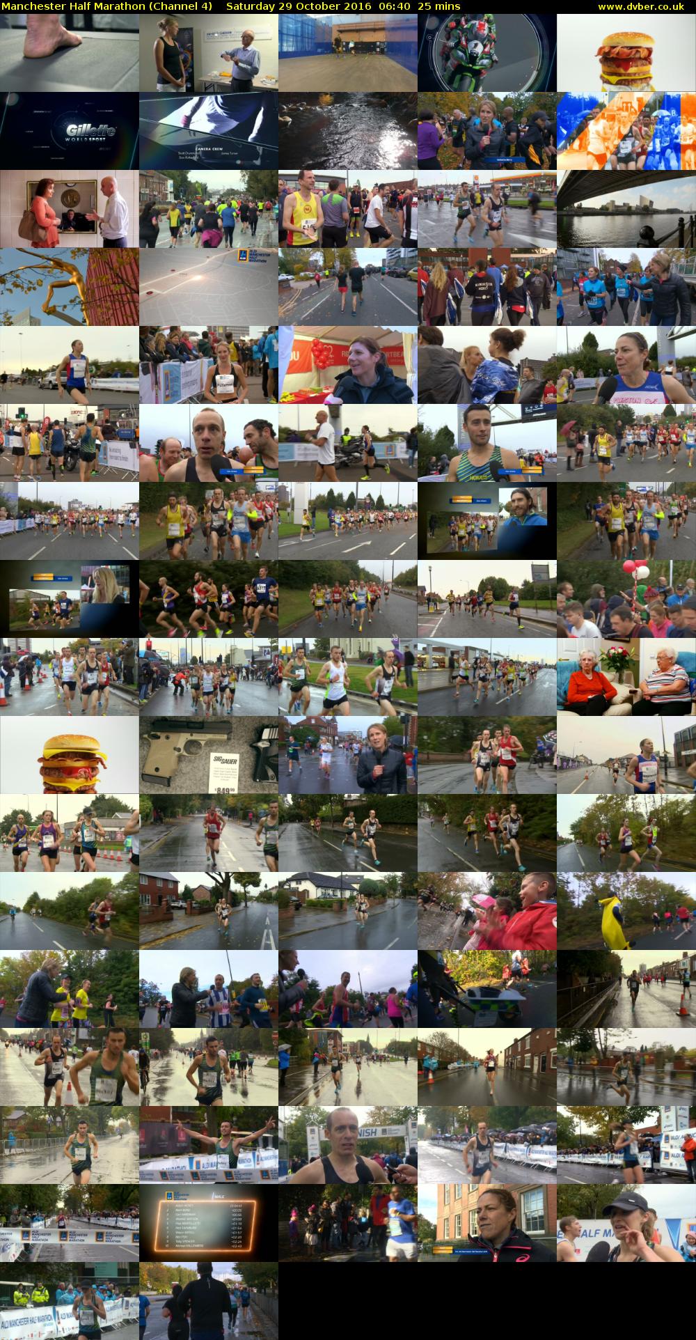 Manchester Half Marathon (Channel 4) Saturday 29 October 2016 06:40 - 07:05