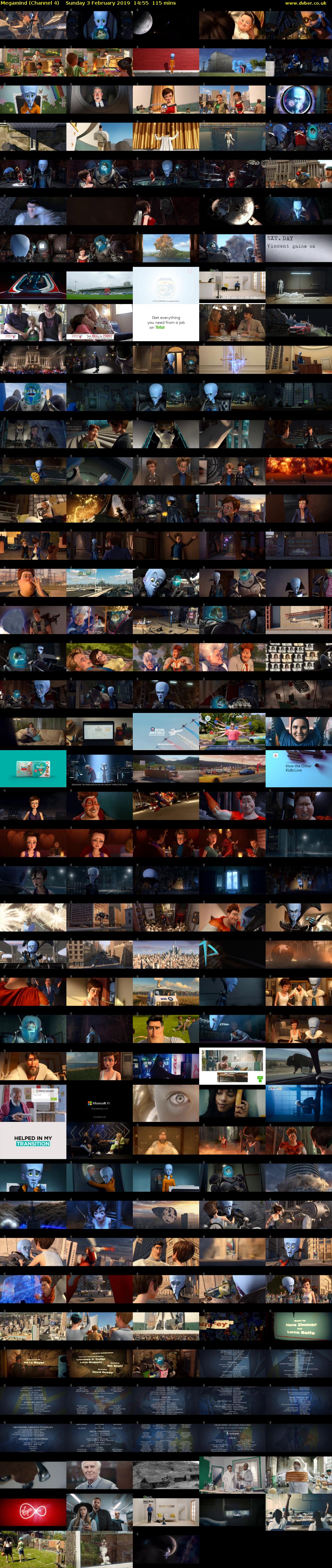 Megamind (Channel 4) Sunday 3 February 2019 14:55 - 16:50