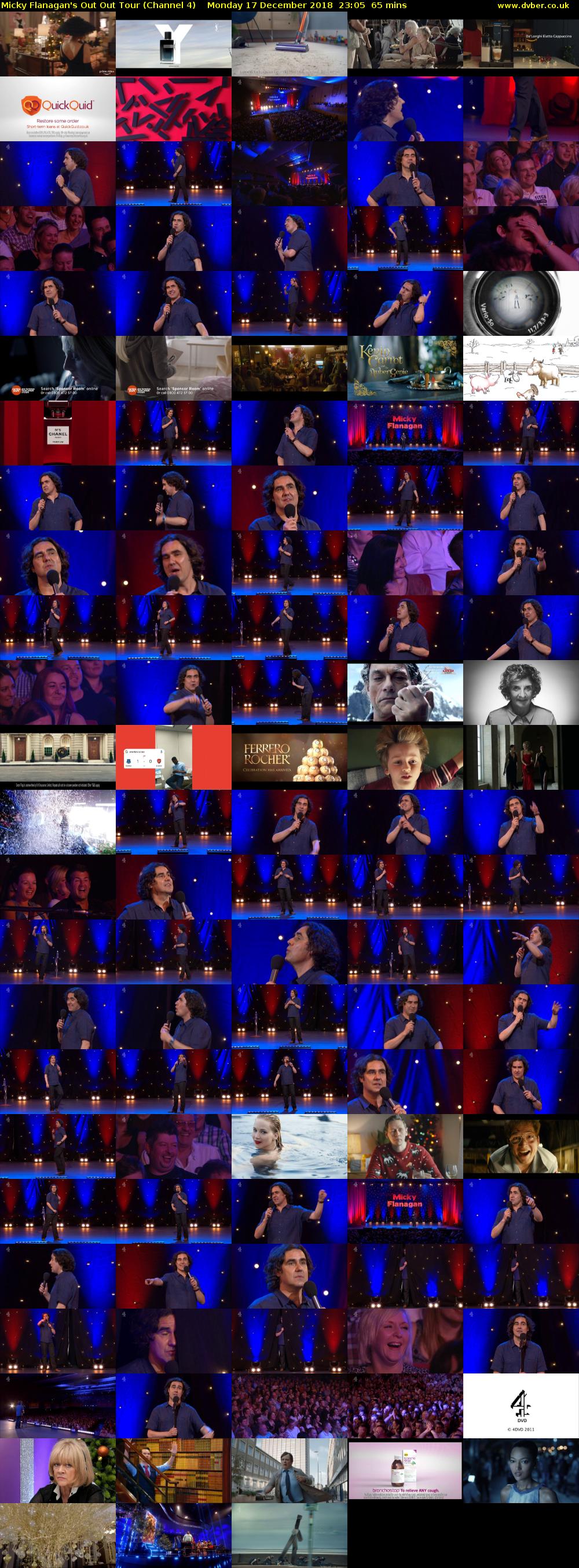 Micky Flanagan's Out Out Tour (Channel 4) Monday 17 December 2018 23:05 - 00:10