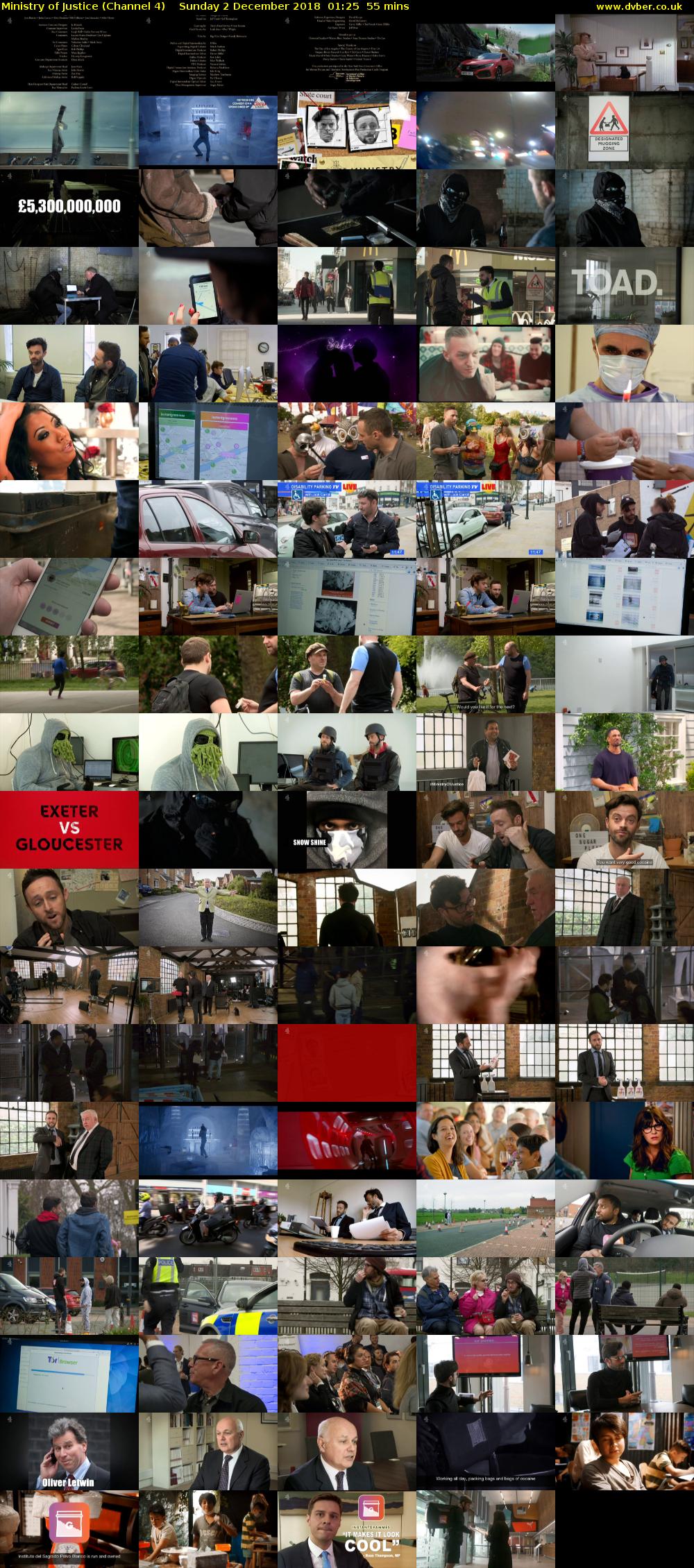 Ministry of Justice (Channel 4) Sunday 2 December 2018 01:25 - 02:20