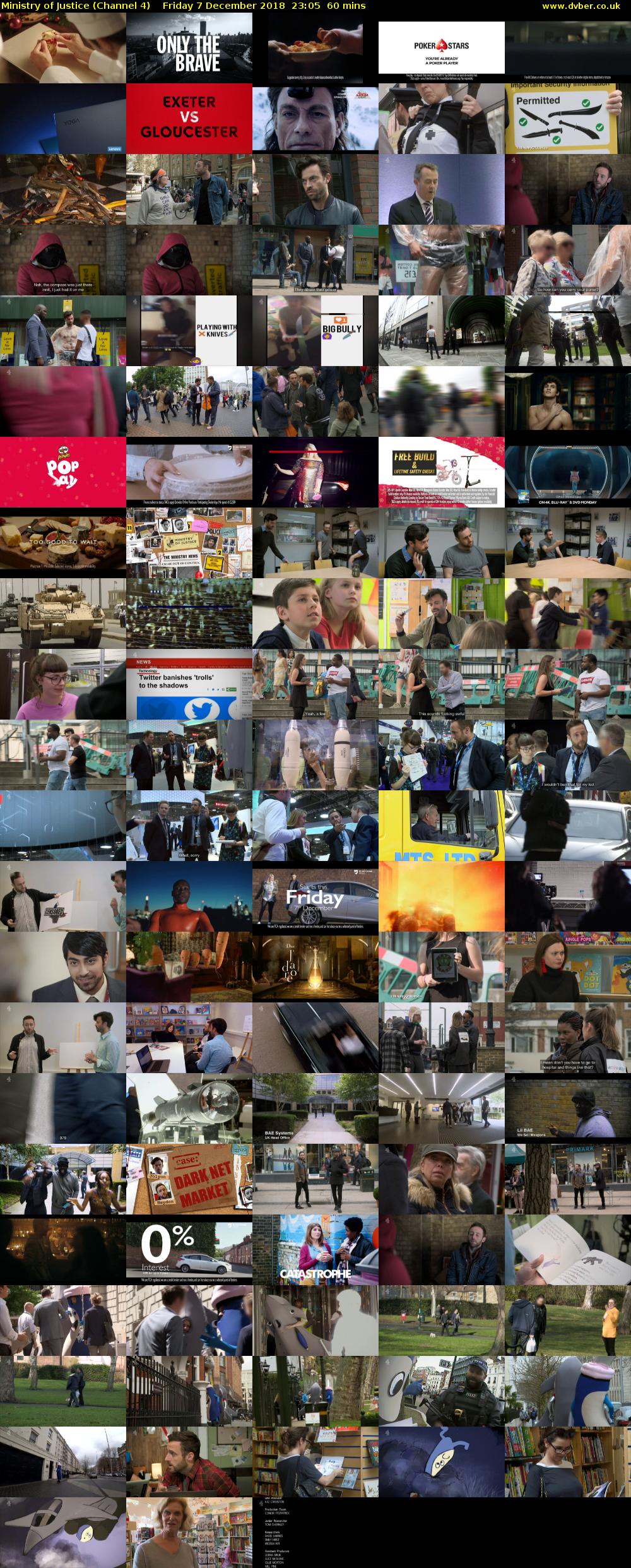 Ministry of Justice (Channel 4) Friday 7 December 2018 23:05 - 00:05