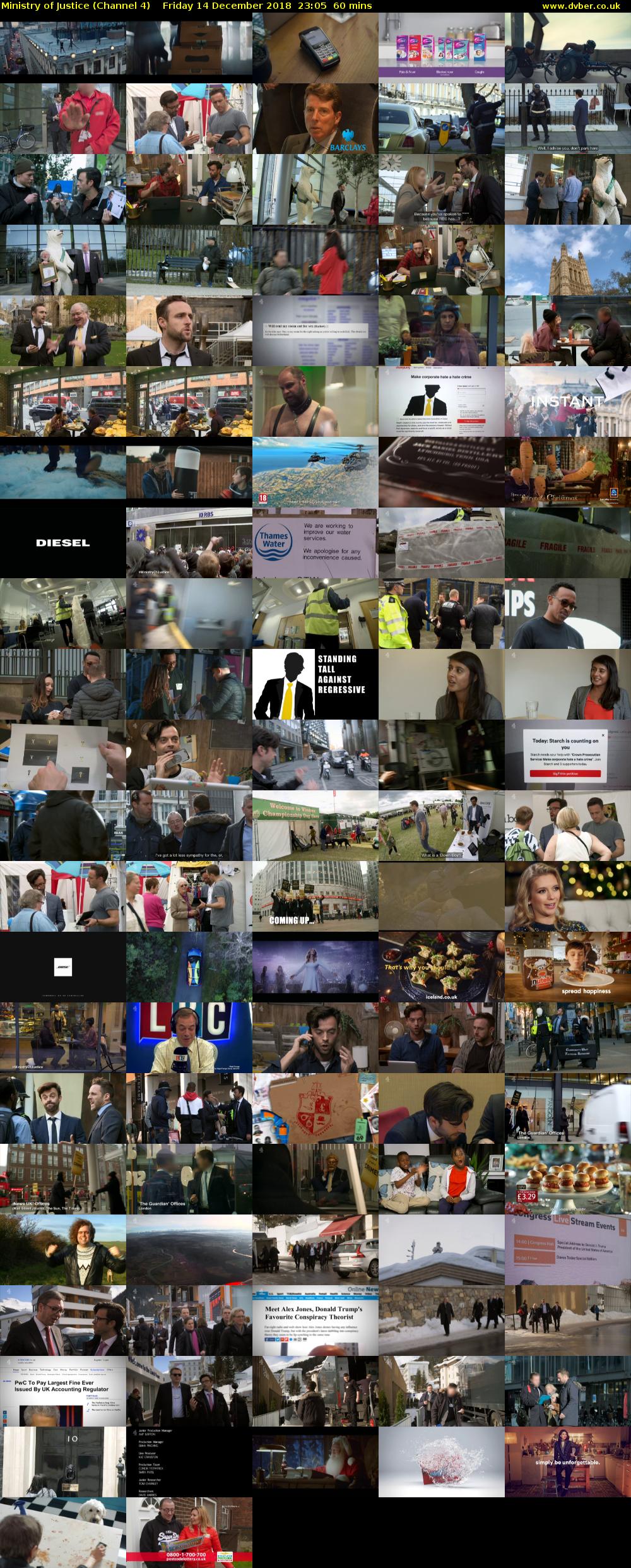 Ministry of Justice (Channel 4) Friday 14 December 2018 23:05 - 00:05