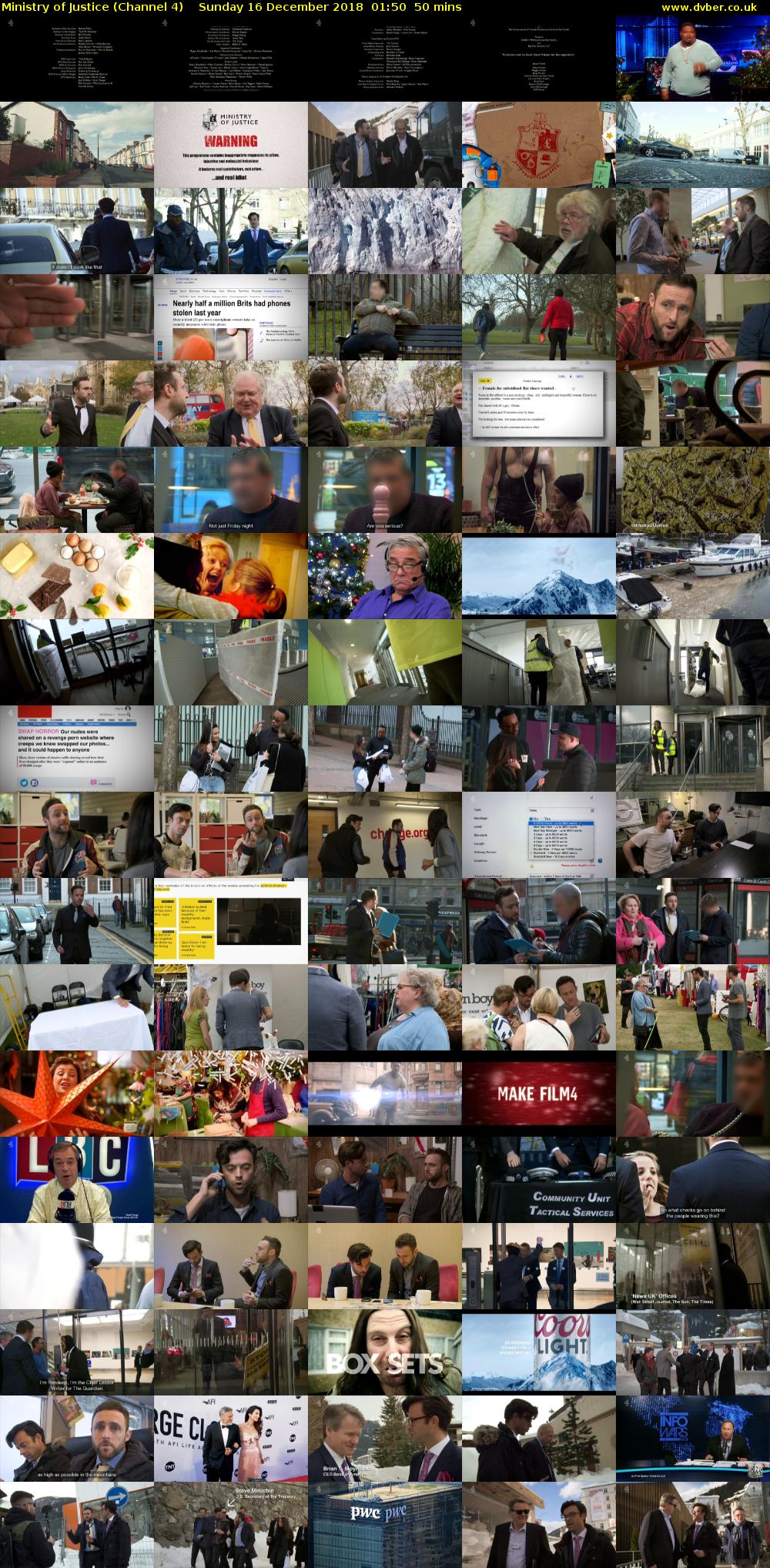 Ministry of Justice (Channel 4) Sunday 16 December 2018 01:50 - 02:40