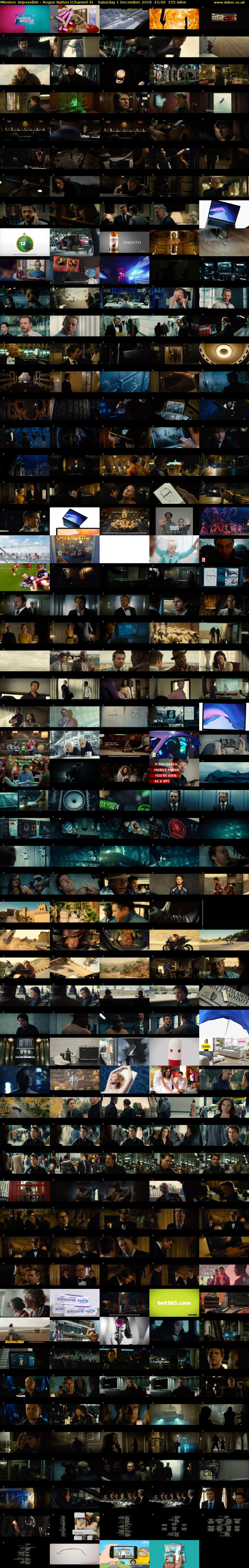 Mission: Impossible - Rogue Nation (Channel 4) Saturday 1 December 2018 21:00 - 23:35