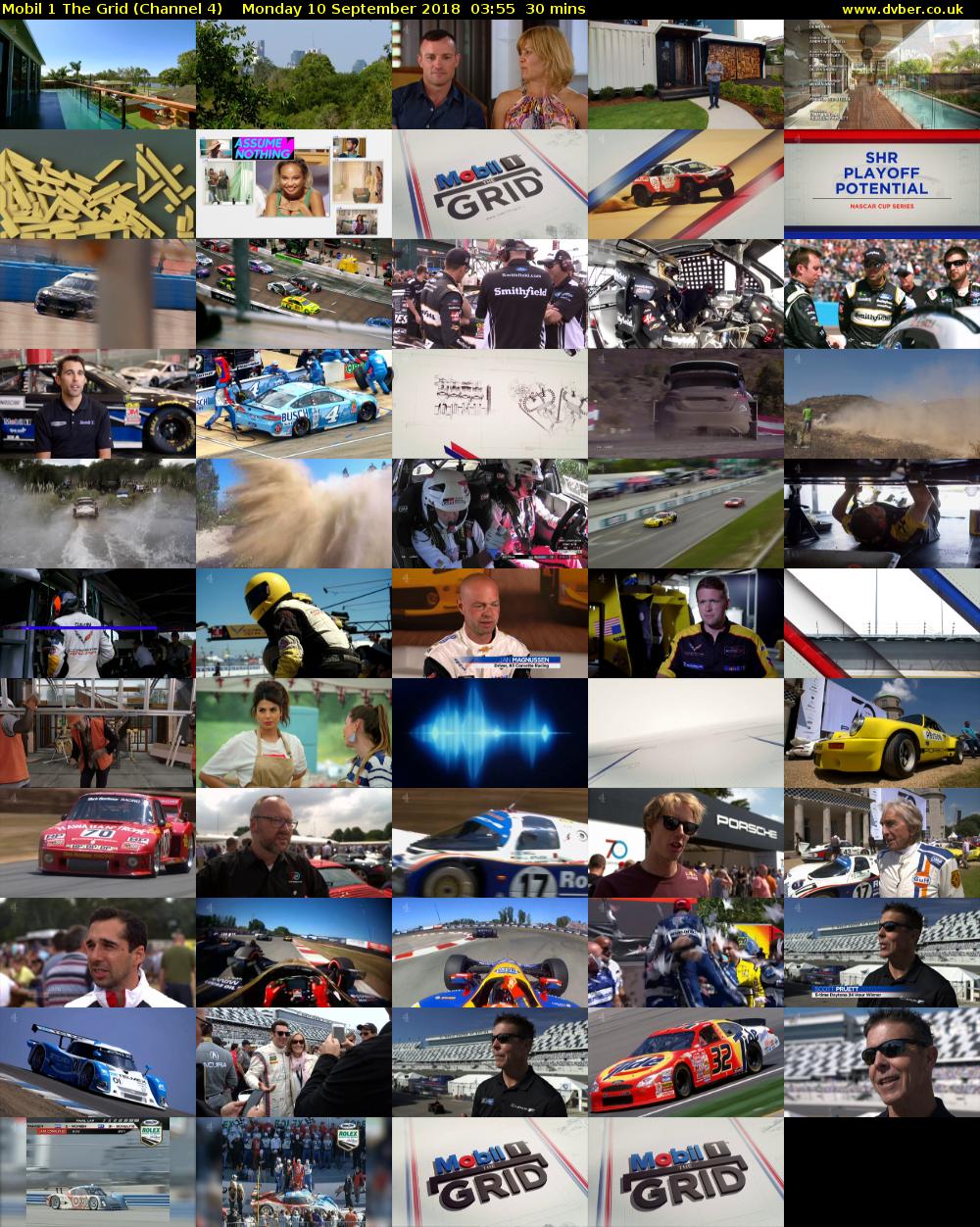Mobil 1 The Grid (Channel 4) Monday 10 September 2018 03:55 - 04:25