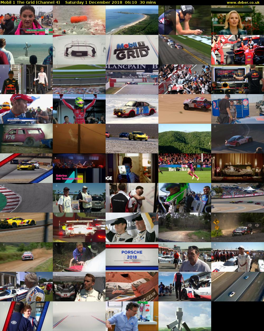 Mobil 1 The Grid (Channel 4) Saturday 1 December 2018 06:10 - 06:40