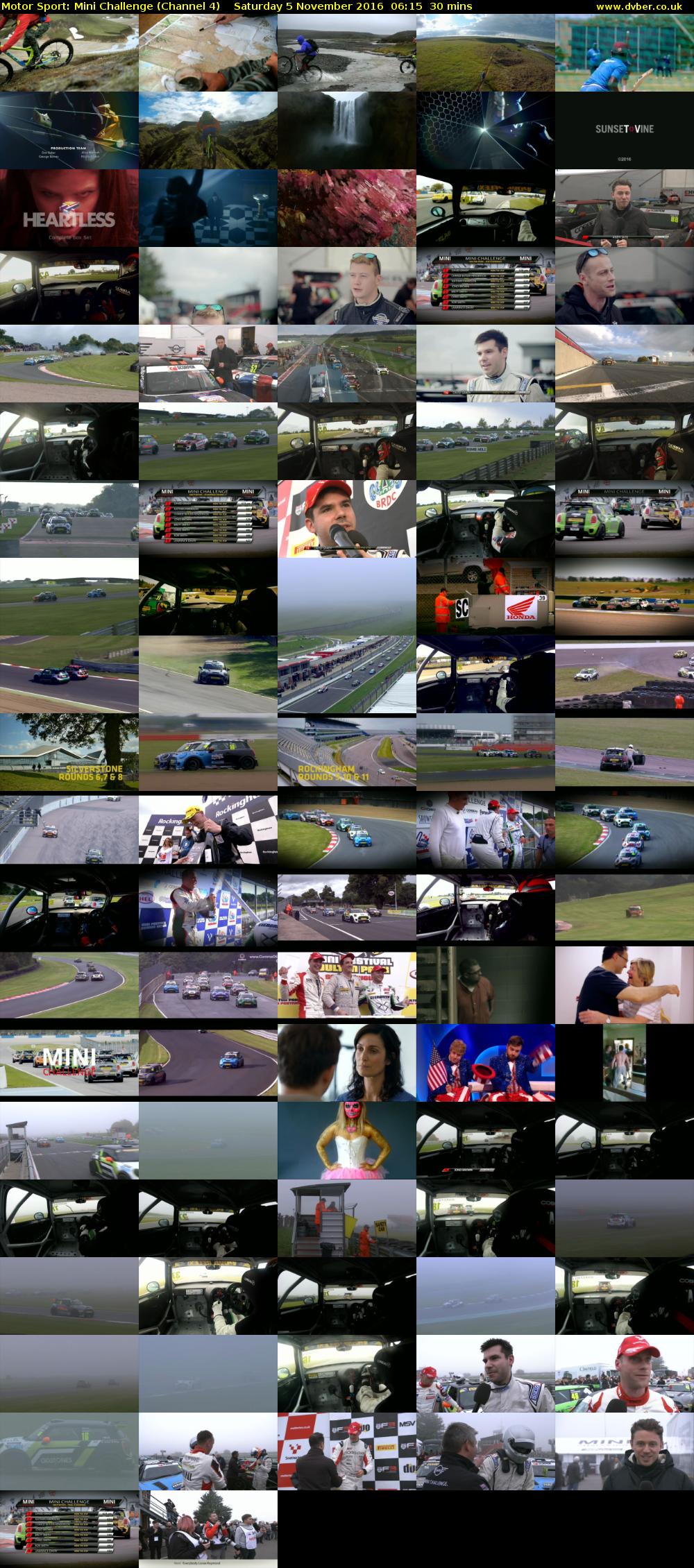 Motor Sport: Mini Challenge (Channel 4) Saturday 5 November 2016 06:15 - 06:45