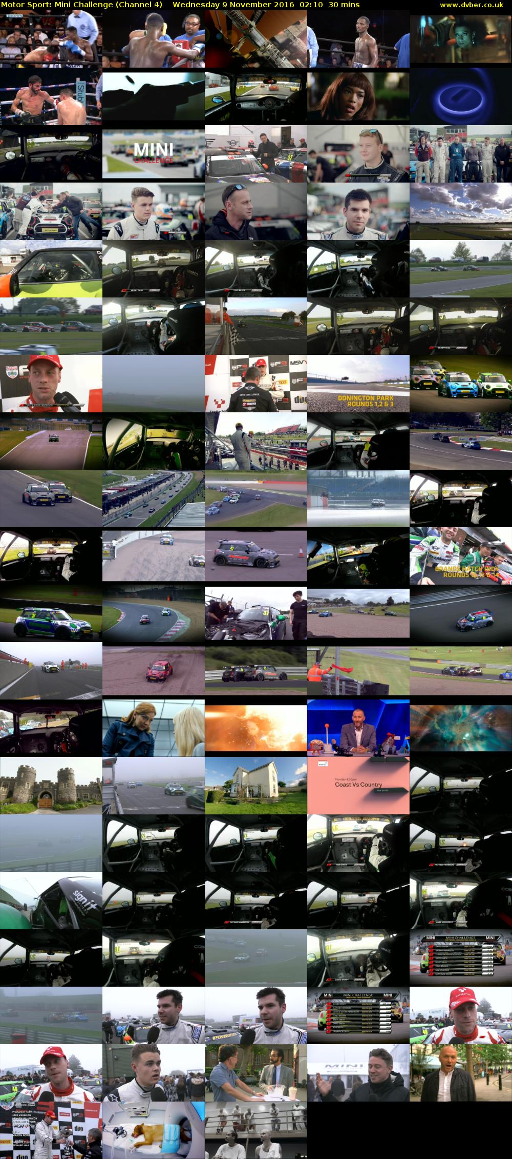 Motor Sport: Mini Challenge (Channel 4) Wednesday 9 November 2016 02:10 - 02:40